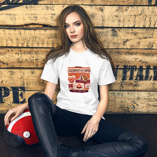 3 Rules of Camping T-Shirt – Funny Outdoor Camping Tee for Campers