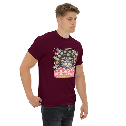 Money Power Graphic T-Shirt – Maroon Unisex Motivational Streetwear